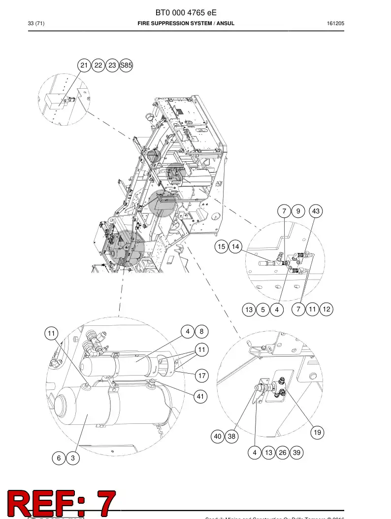 77006569 770 065 69 Swivel nut male adapter - Sandvik Technical Drawing