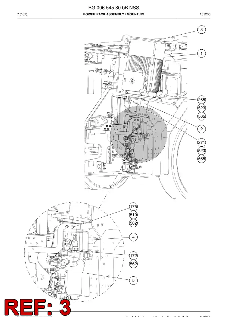 77006907 770 069 07 Hood - Sandvik Technical Drawing