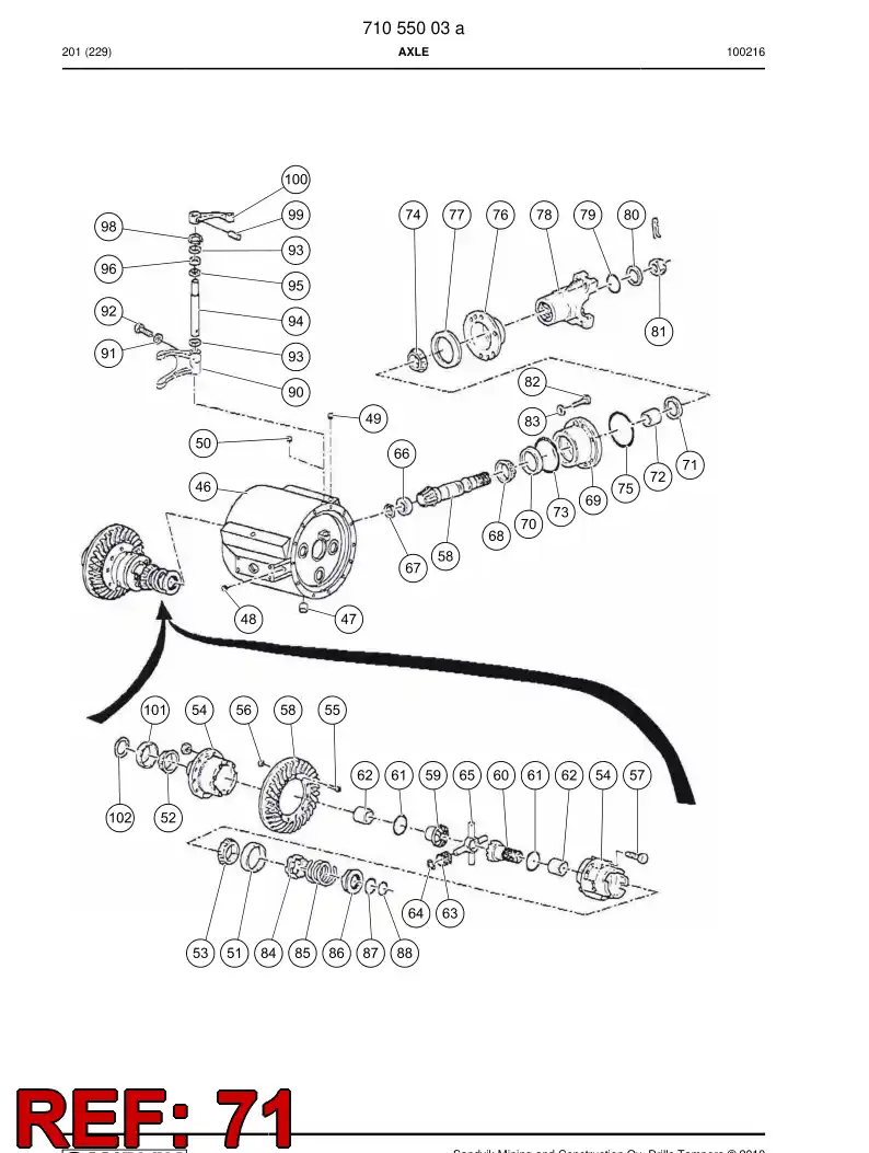 77007692 770 076 92 Bearing cup - Sandvik Technical Drawing