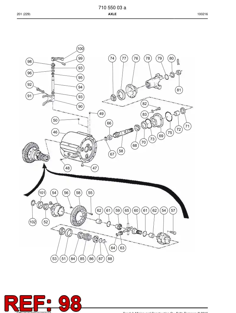 77007721 770 077 21 Backing ring - Sandvik Technical Drawing