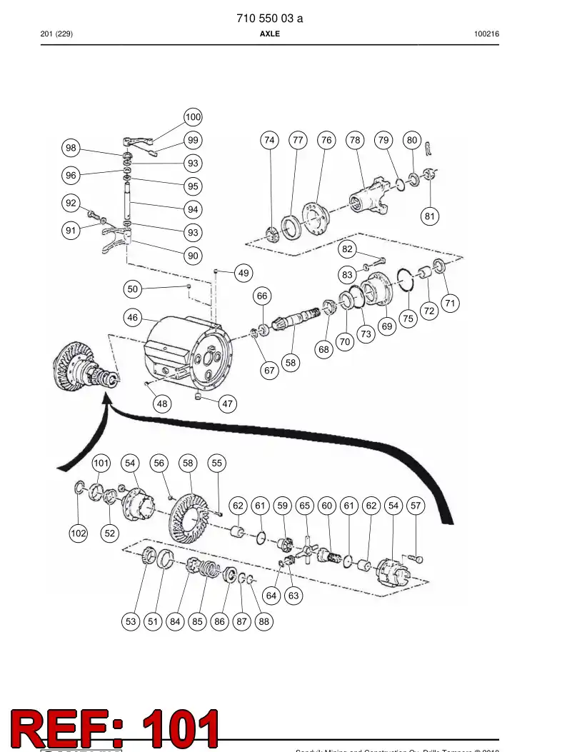 77007724 770 077 24 Bearing cup - Sandvik Technical Drawing