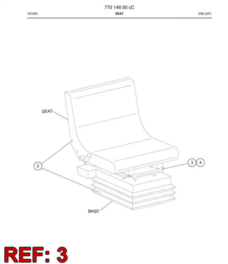 77007897 770 078 97 Pedestal - Sandvik Technical Drawing