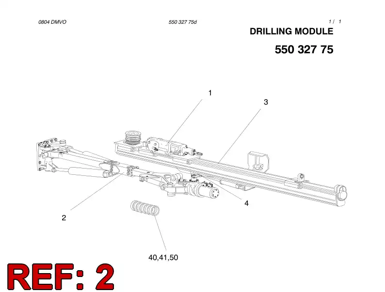 77008018 770 080 18 BOOM ASSEMBLY - Sandvik Technical Drawing
