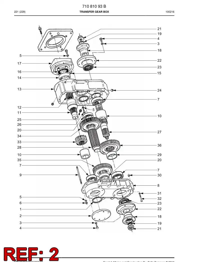 77008136 770 081 36 Cover - Sandvik Technical Drawing