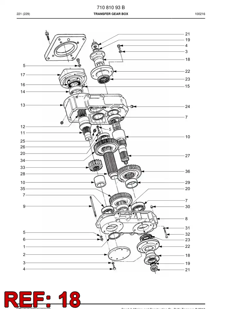 77008159 770 081 59 Flange - Sandvik Technical Drawing