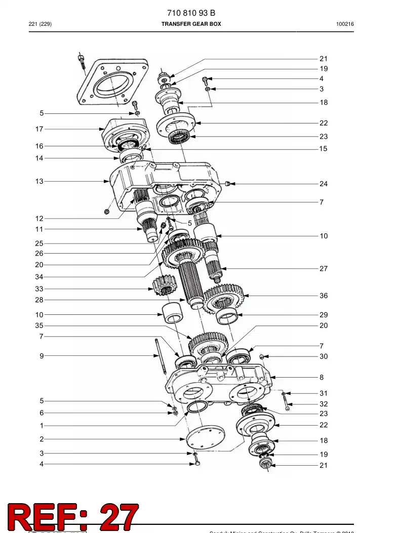 77008168 770 081 68 Drive line - Sandvik Technical Drawing