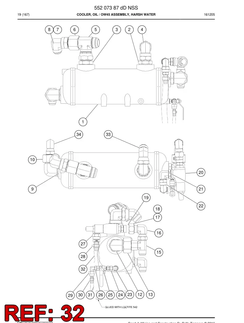 77008306 770 083 06 Hose - Sandvik Technical Drawing