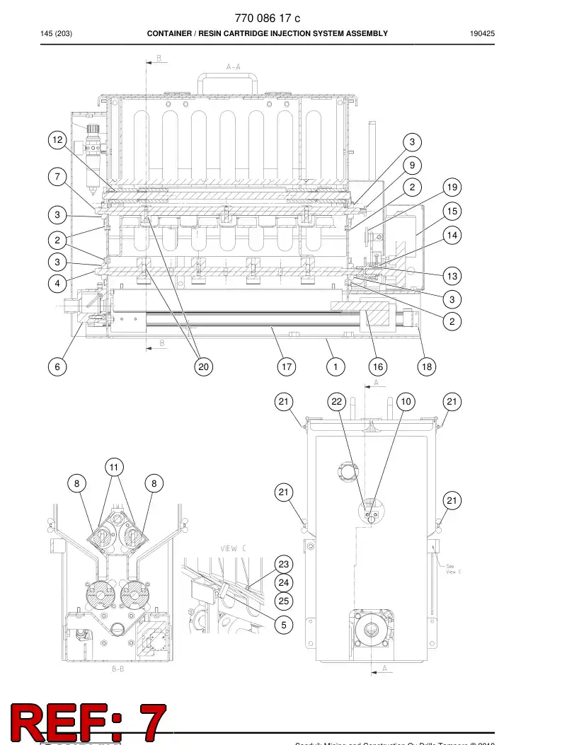 77008608c 770 086 08c Pin - Sandvik Technical Drawing