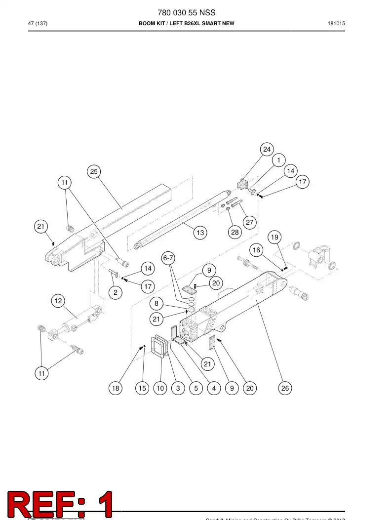 77009393b 770 093 93b Pin, Chrome Plated - Sandvik Technical Drawing