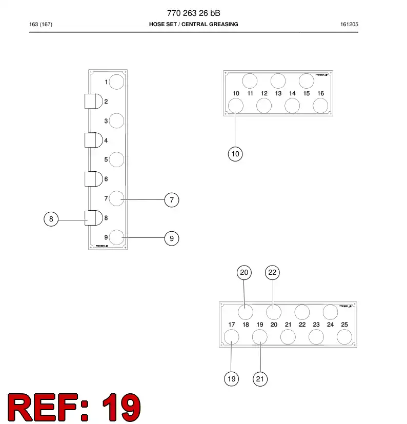 77010429 770 104 29 Hose, Hydraulic - Sandvik Technical Drawing