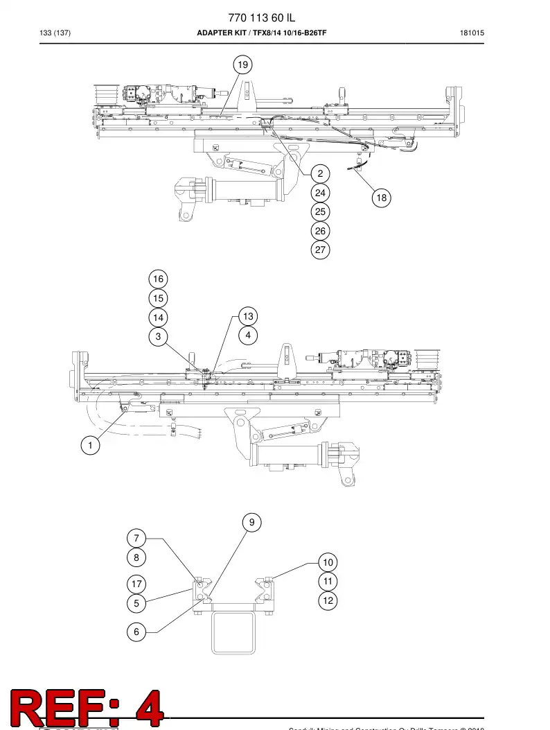 77010747 770 107 47 Plate - Sandvik Technical Drawing