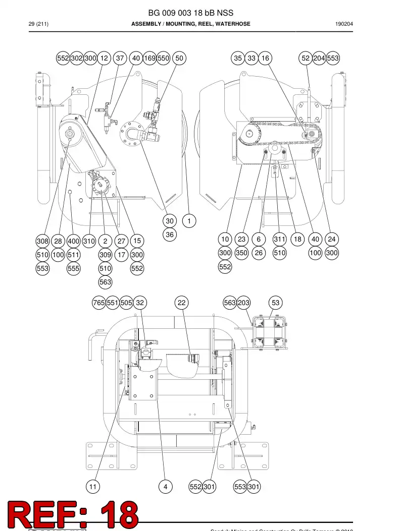 77010918a 770 109 18a Support - Sandvik Technical Drawing
