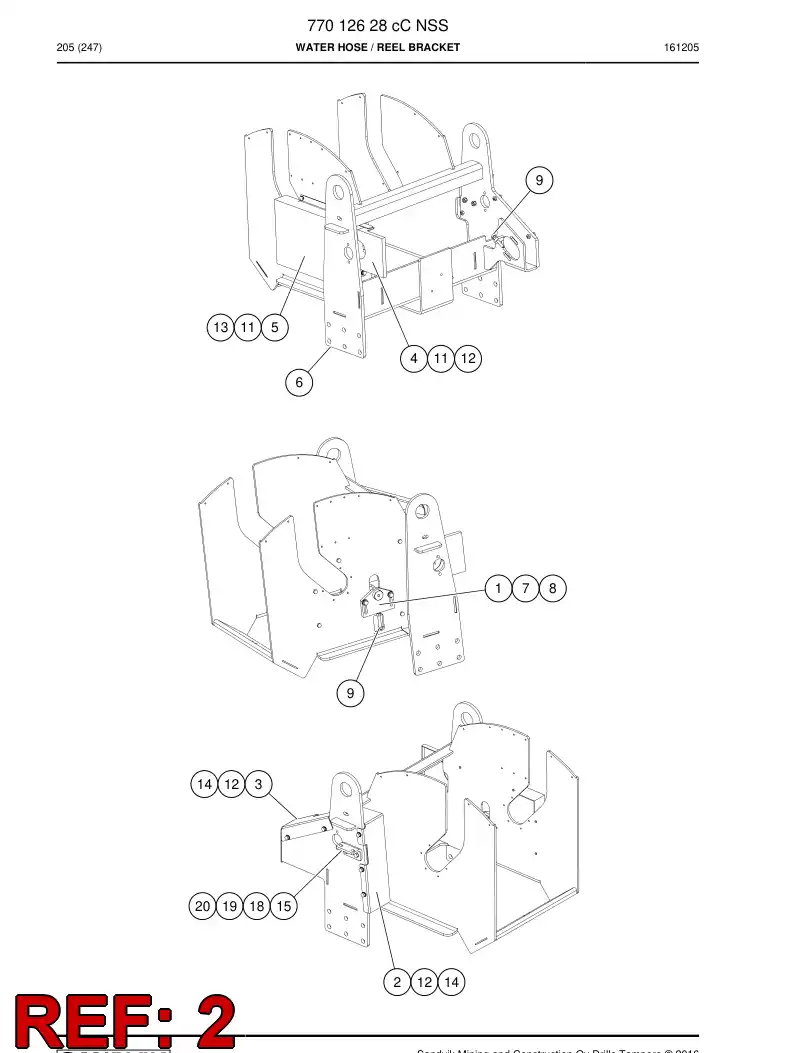 77010922b 770 109 22b Hood - Sandvik Technical Drawing
