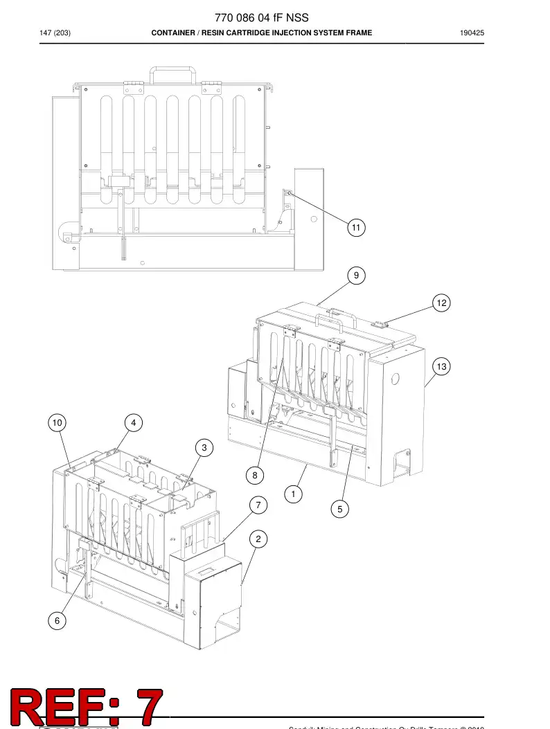 77011480b 770 114 80b Hood - Sandvik Technical Drawing