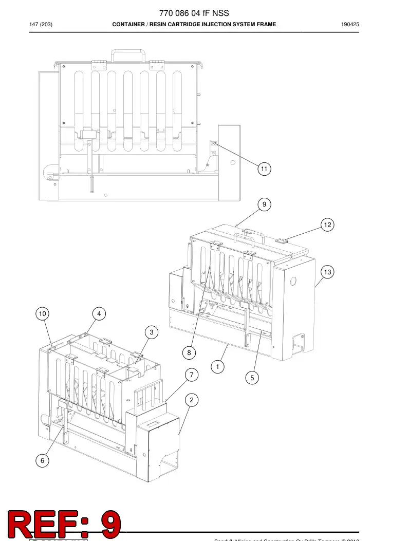77011484a 770 114 84a Hood - Sandvik Technical Drawing