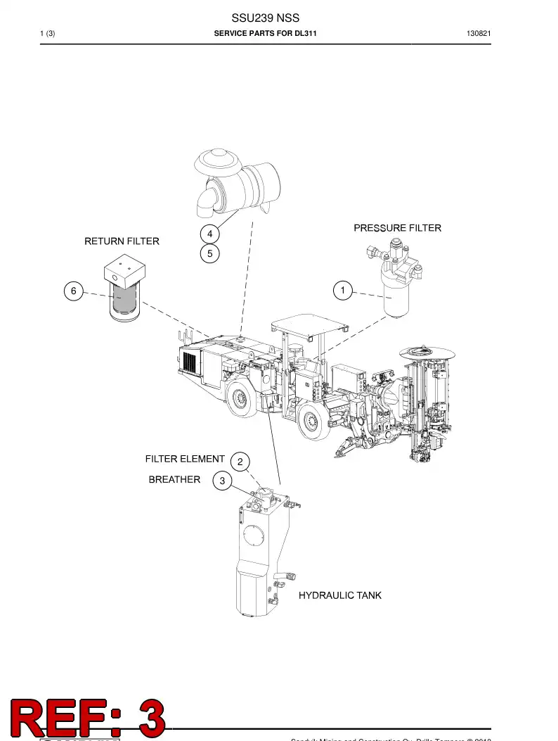 77011541b 770 115 41b Breather - Sandvik Technical Drawing