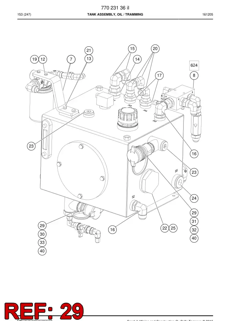 77011728 770 117 28 Adapter - Sandvik Technical Drawing