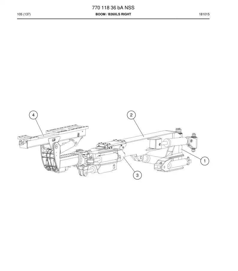 77011836b 770 118 36b Boom - Sandvik Technical Drawing