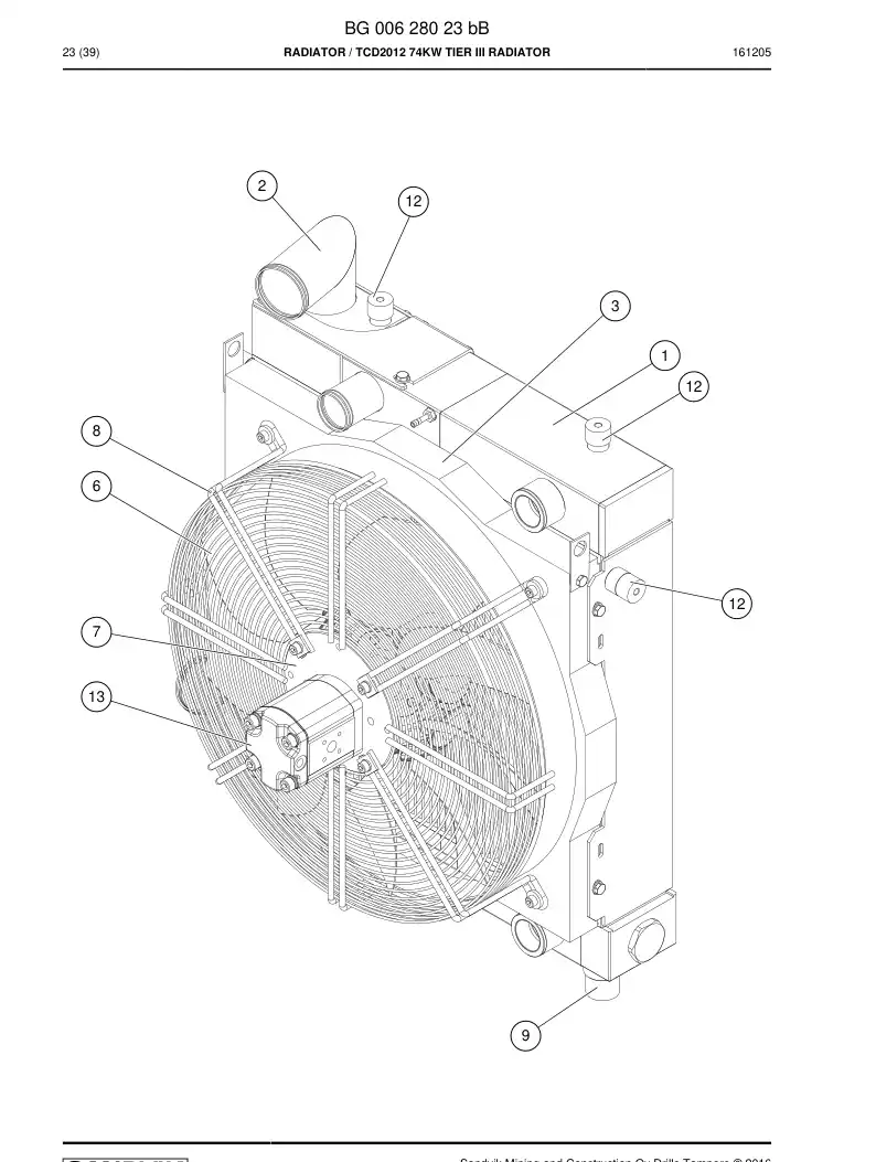 77012123 770 121 23 Support - Sandvik Technical Drawing