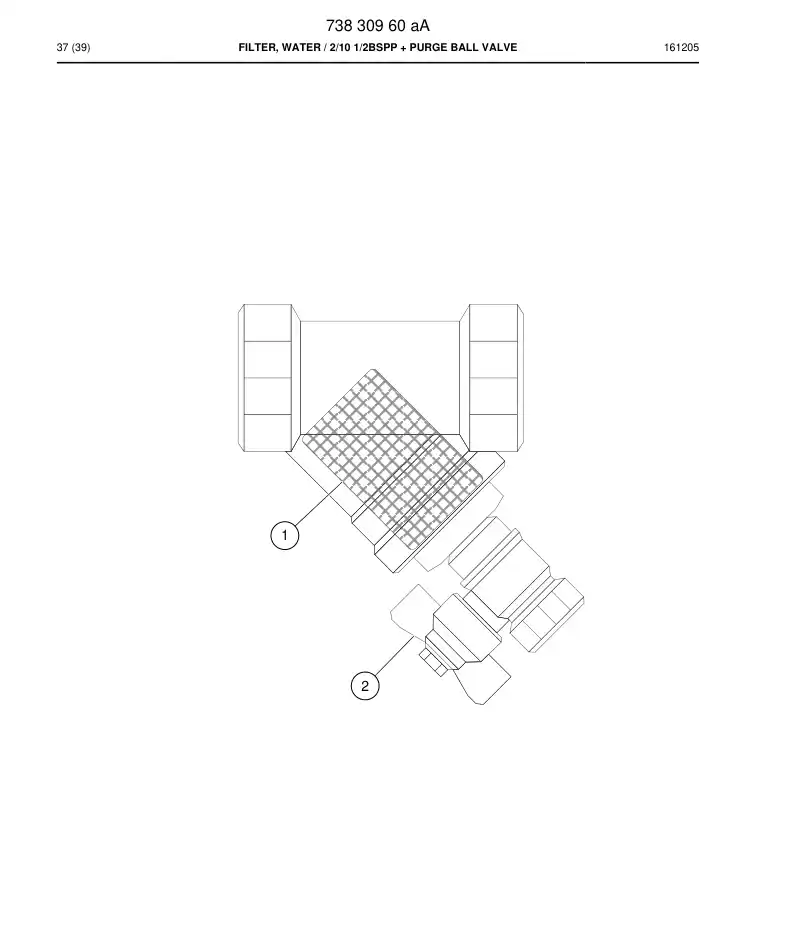 77012153 770 121 53 Strainer - Sandvik Technical Drawing