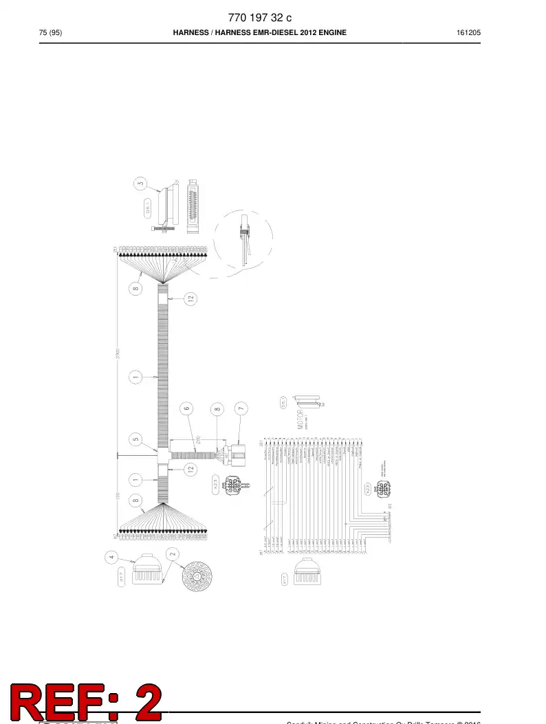 77012382 770 123 82 Plug, Electric - Sandvik Technical Drawing