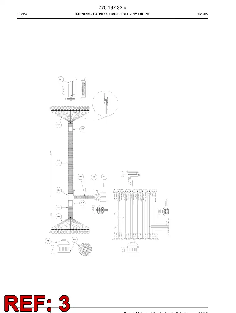 77012383 770 123 83 Plug, Electric - Sandvik Technical Drawing