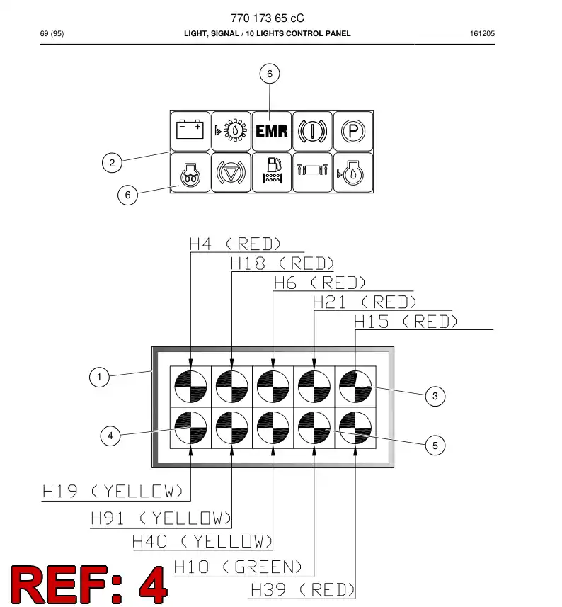 77012474 770 124 74 Decal - Sandvik Technical Drawing