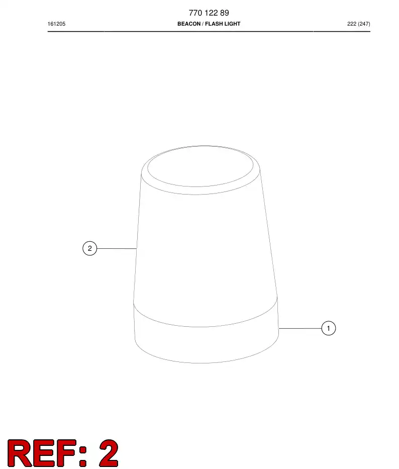 77012538 770 125 38 Beacon - Sandvik Technical Drawing