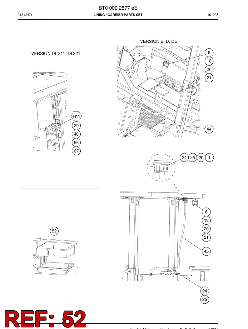 77012540 770 125 40 Seal - Sandvik Technical Drawing