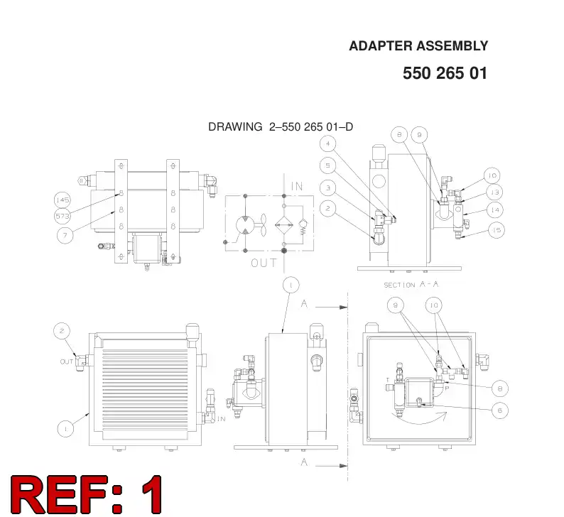 77012838 770 128 38 RADIATOR / OIL COOLER - Sandvik Technical Drawing