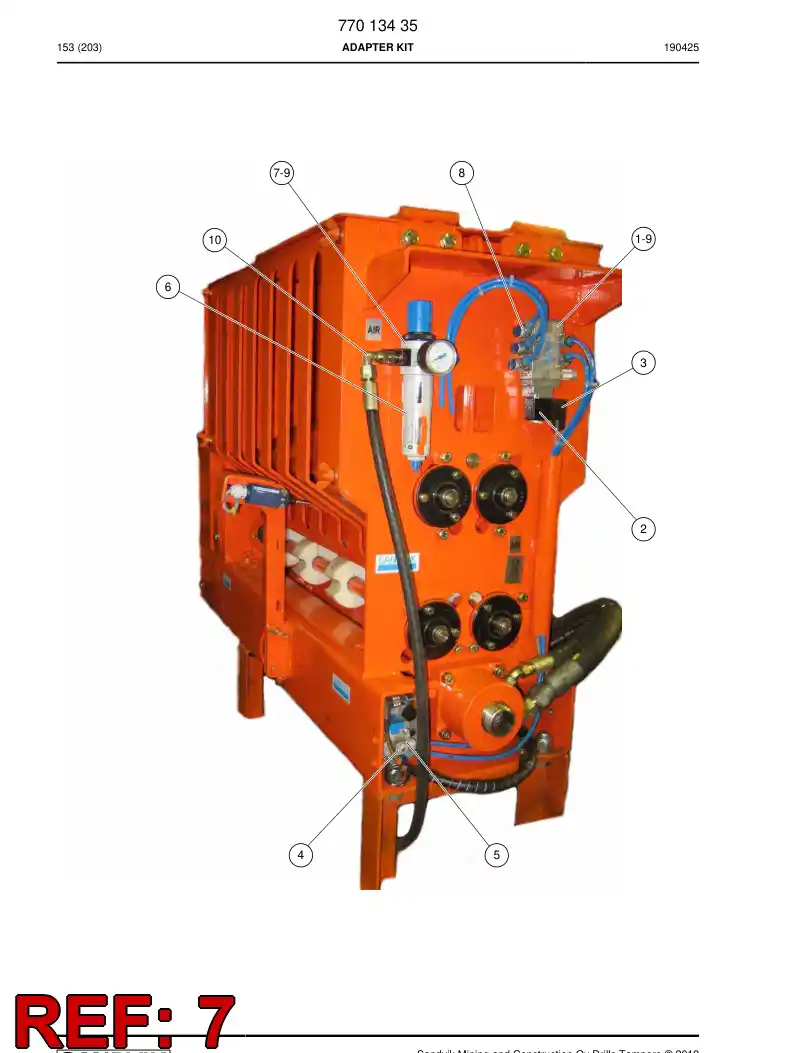 77013433 770 134 33 Support - Sandvik Technical Drawing