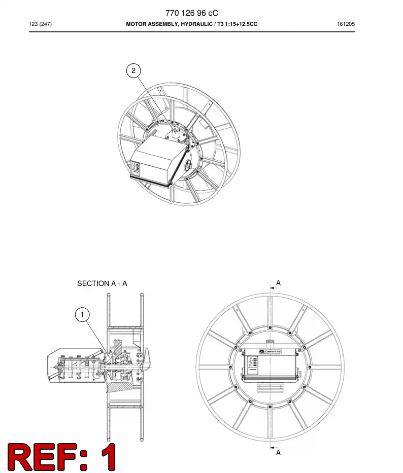 77014422 770 144 22 Gearbox - Sandvik Technical Drawing