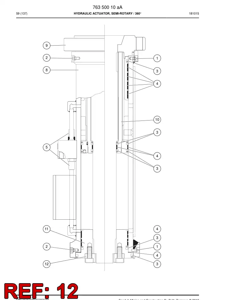 77014819a 770 148 19a Nut, Lock - Sandvik Technical Drawing