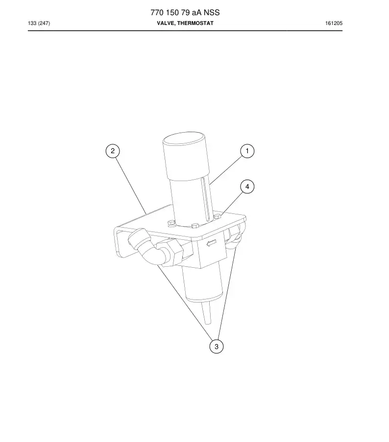 77015079a 770 150 79a Valve, Thermostat - Sandvik Technical Drawing