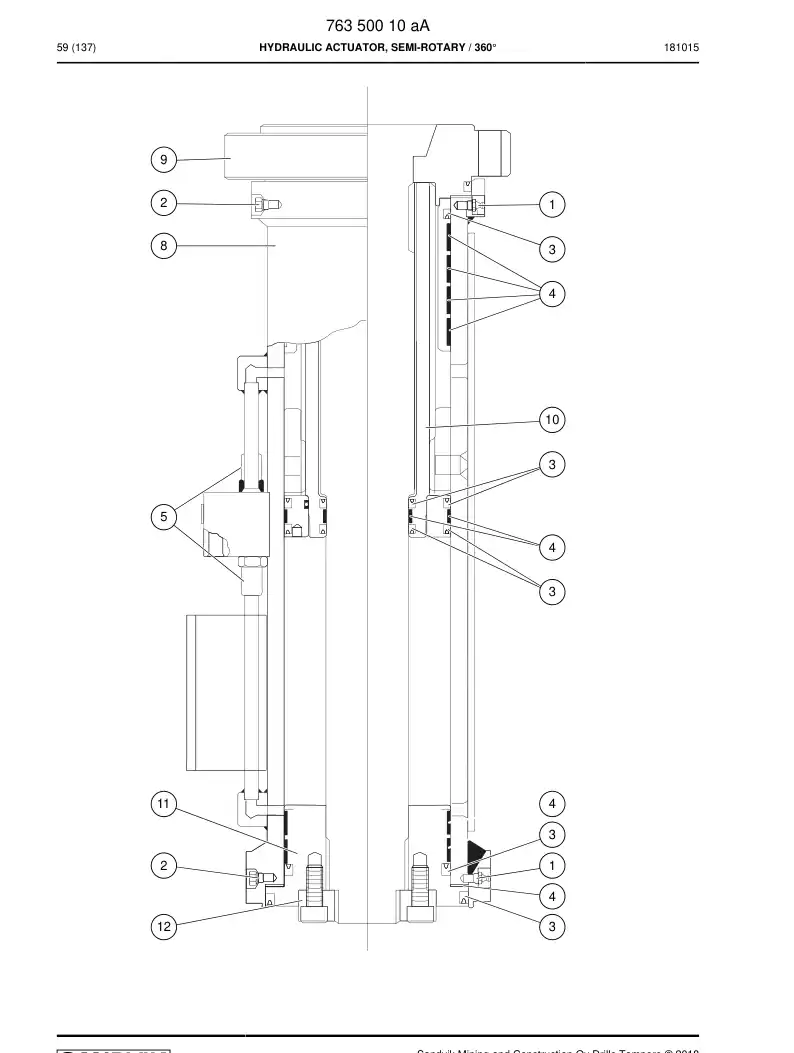 77015441a 770 154 41a Spare Parts Kit - Sandvik Technical Drawing