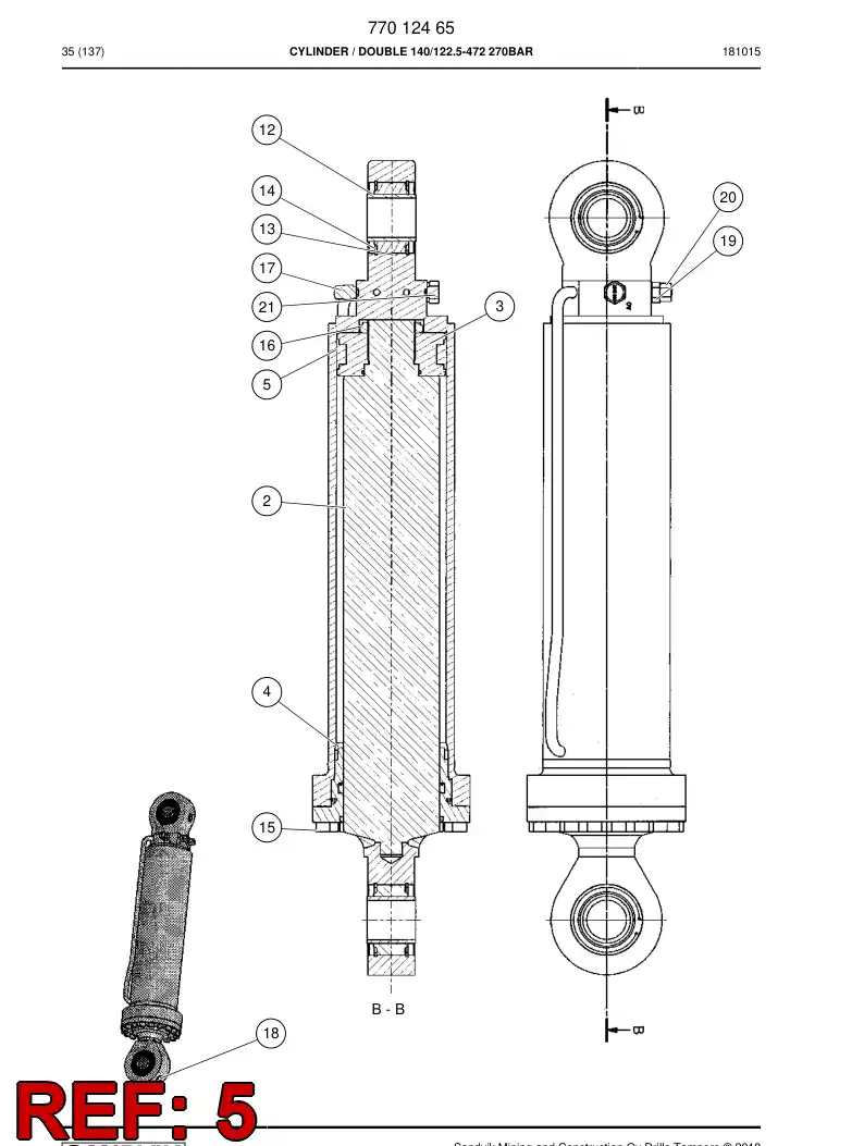 77015467 770 154 67 Seal Kit - Sandvik Technical Drawing