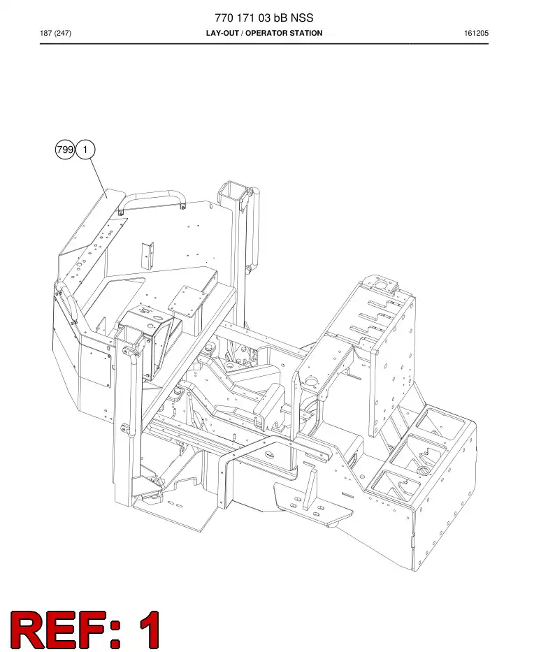 77016494a 770 164 94a HOOD - Sandvik Technical Drawing