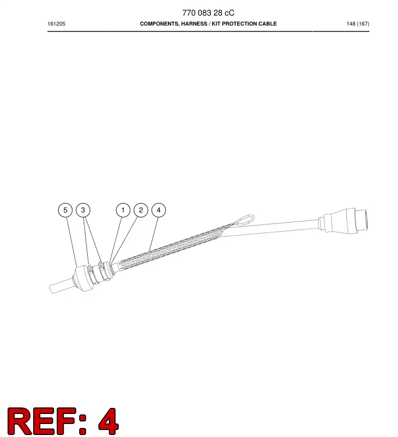 77016496 770 164 96 Holder, Cable - Sandvik Technical Drawing