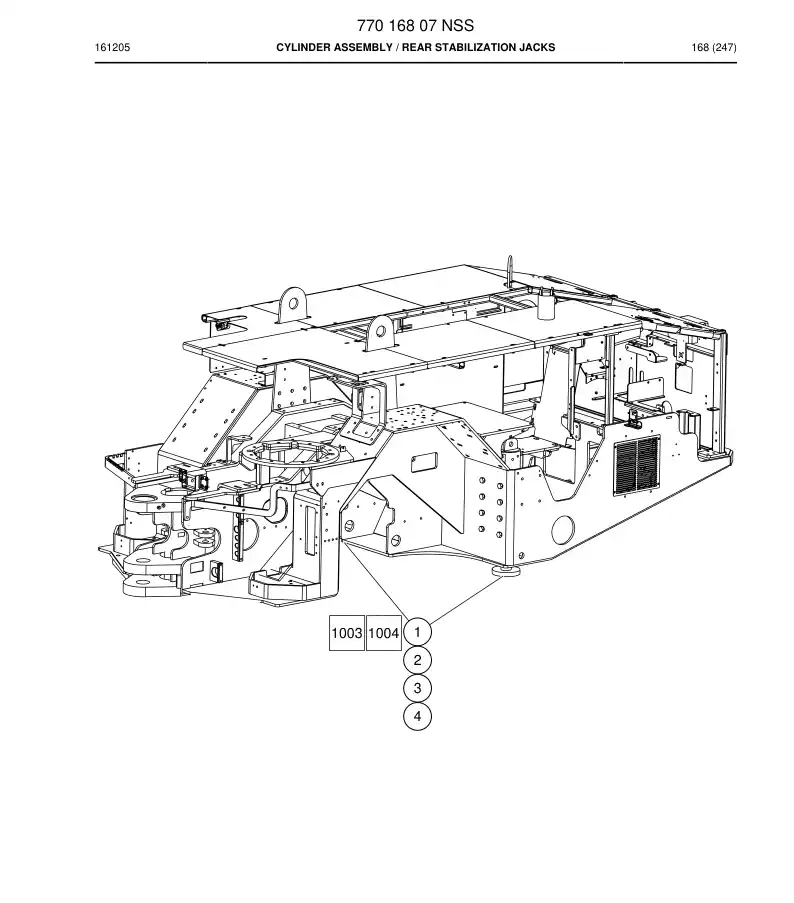 77016807 770 168 07 Cylinder Assembly - Sandvik Technical Drawing