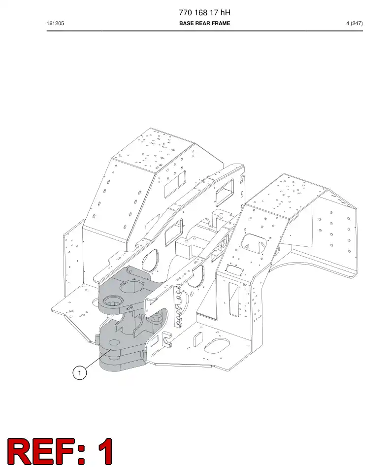 77016878b 770 168 78b Carrier articulation set - Sandvik Technical Drawing