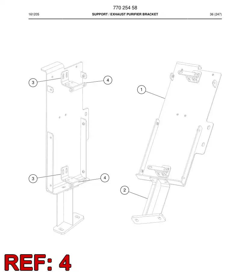 77016910a 770 169 10a Support - Sandvik Technical Drawing