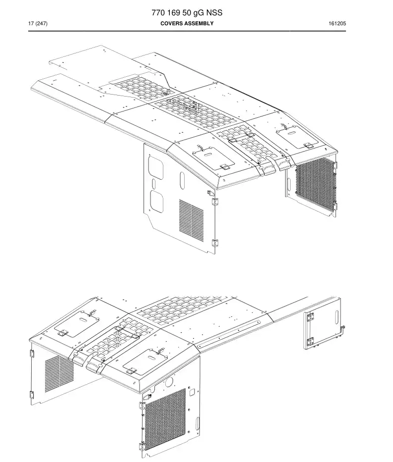 77016950g 770 169 50g Covers Assembly - Sandvik Technical Drawing