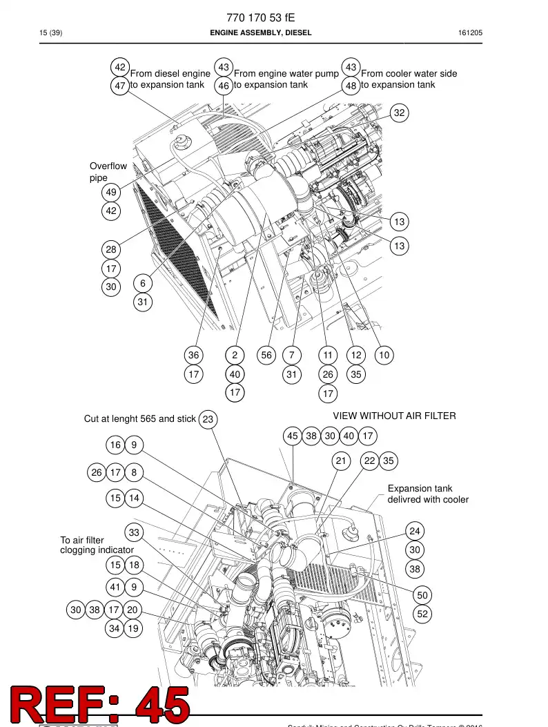 77017111 770 171 11 Seal - Sandvik Technical Drawing