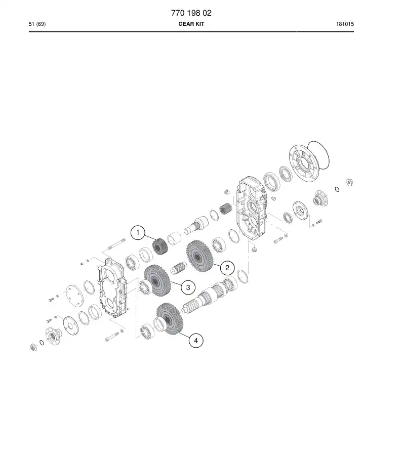 77017204 770 172 04 Gear - Sandvik Technical Drawing