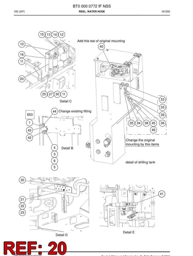 77017249a 770 172 49a Support - Sandvik Technical Drawing