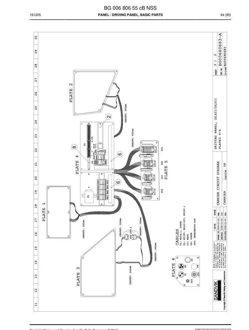 77017363a 770 173 63a Push Button, Illuminated - Sandvik Technical Drawing