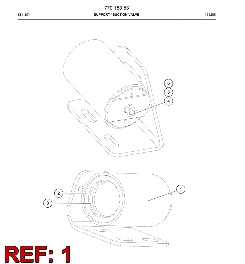 77018351 770 183 51 Support - Sandvik Technical Drawing
