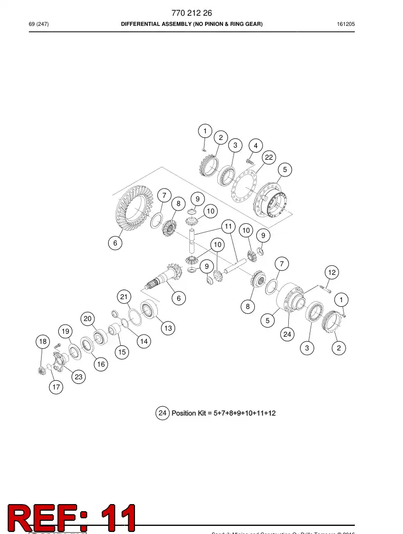 77018459 770 184 59 Shaft - Sandvik Technical Drawing
