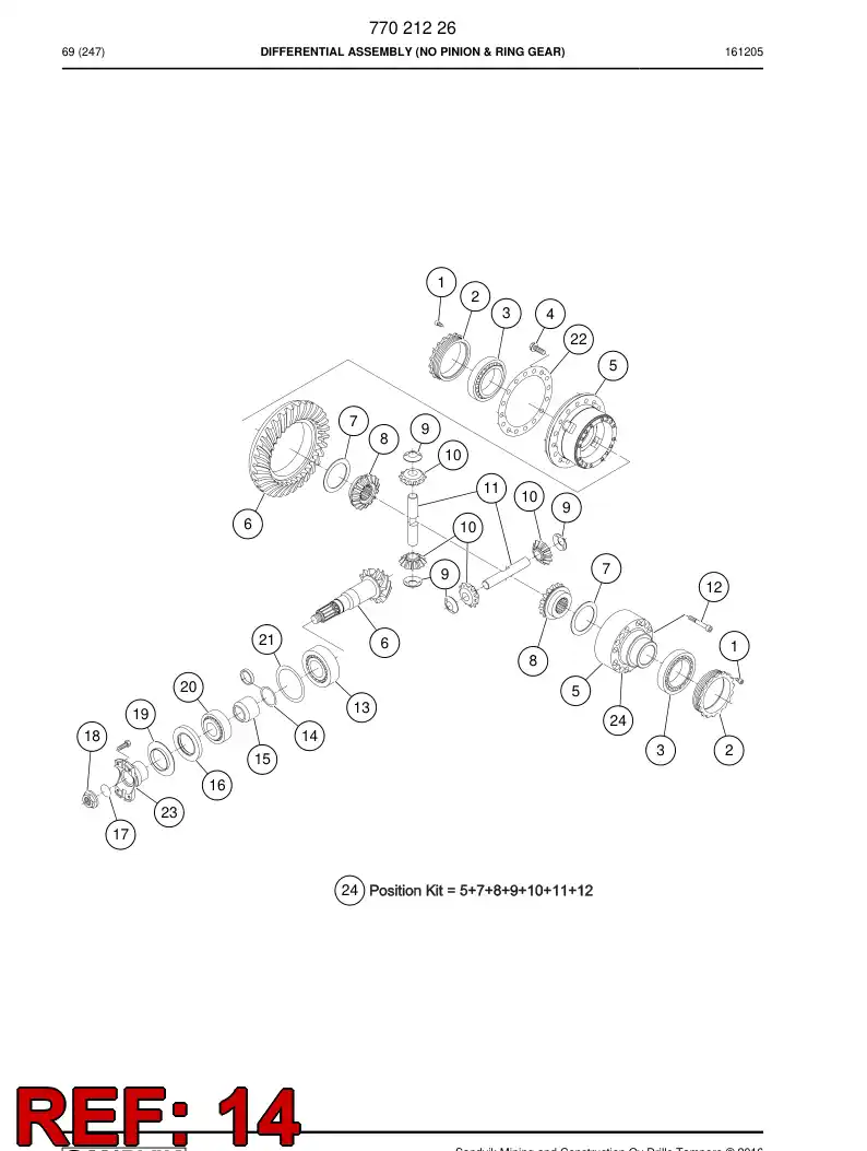 77018466 770 184 66 Ring Kit - Sandvik Technical Drawing