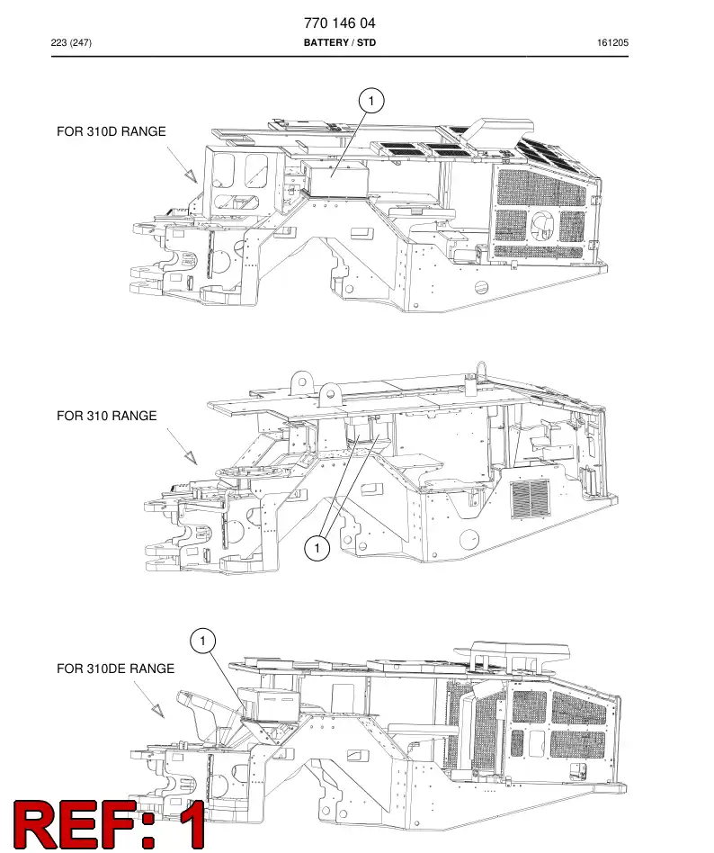 77018472c 770 184 72c Battery, Starter - Sandvik Technical Drawing